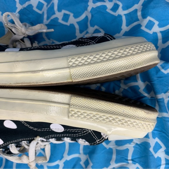 Mens size 10 Converse Comme Des Garcons polka dot print low top CDG chuck taylor - Picture 10 of 10